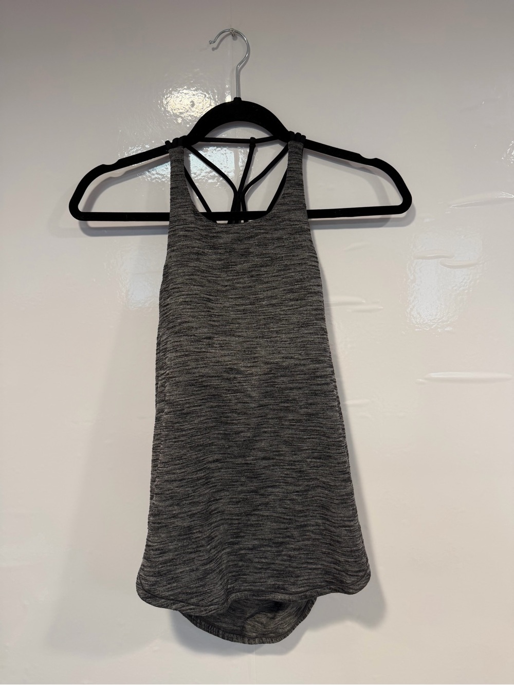 Grey Space-Dye Lululemon 2 in 1 Racerback Tank Top
